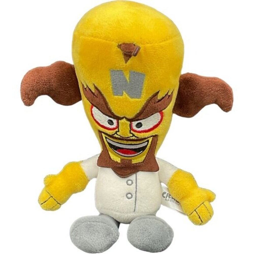 Crash Bandicoot Dr. Neo Cortex Plush Toy 8" Sitting Posable Soft Stuffed Figure